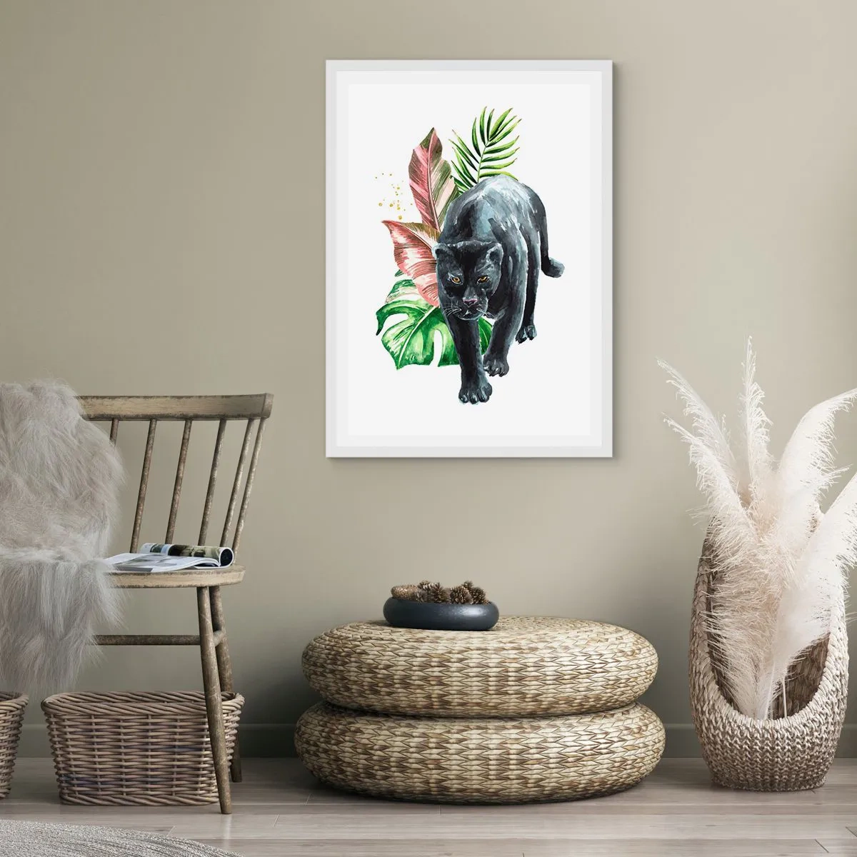 Affiche dans un cadre blanc - Poster - Sauvagerie du coeur - 50x70 cm