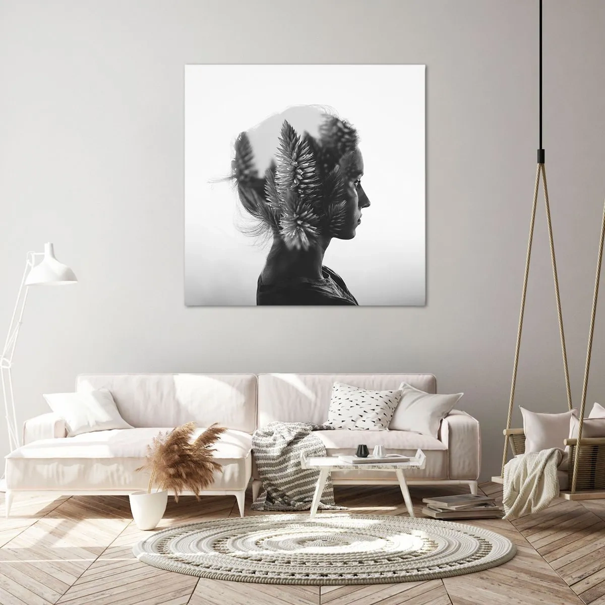 Impression sur toile - Image sur toile - Dame de la pinède - 70x70 cm