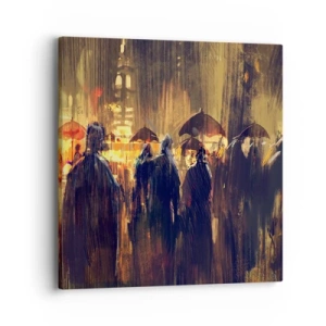 Impression sur toile - Image sur toile - Adeptes de la pluie - 40x40 cm