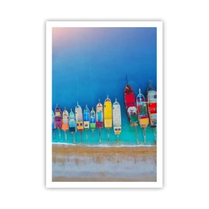 Affiche - Poster - Une vue à vol d'oiseau - 70x100 cm