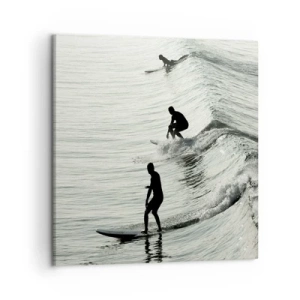 Impression sur toile - Image sur toile - A la rencontre de la vague - 50x50 cm