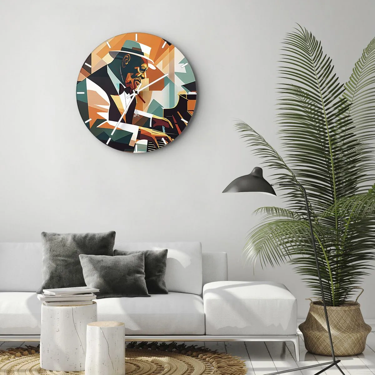 Horloge murale - Pendule murale - C’est tout le jazz - 40x40 cm