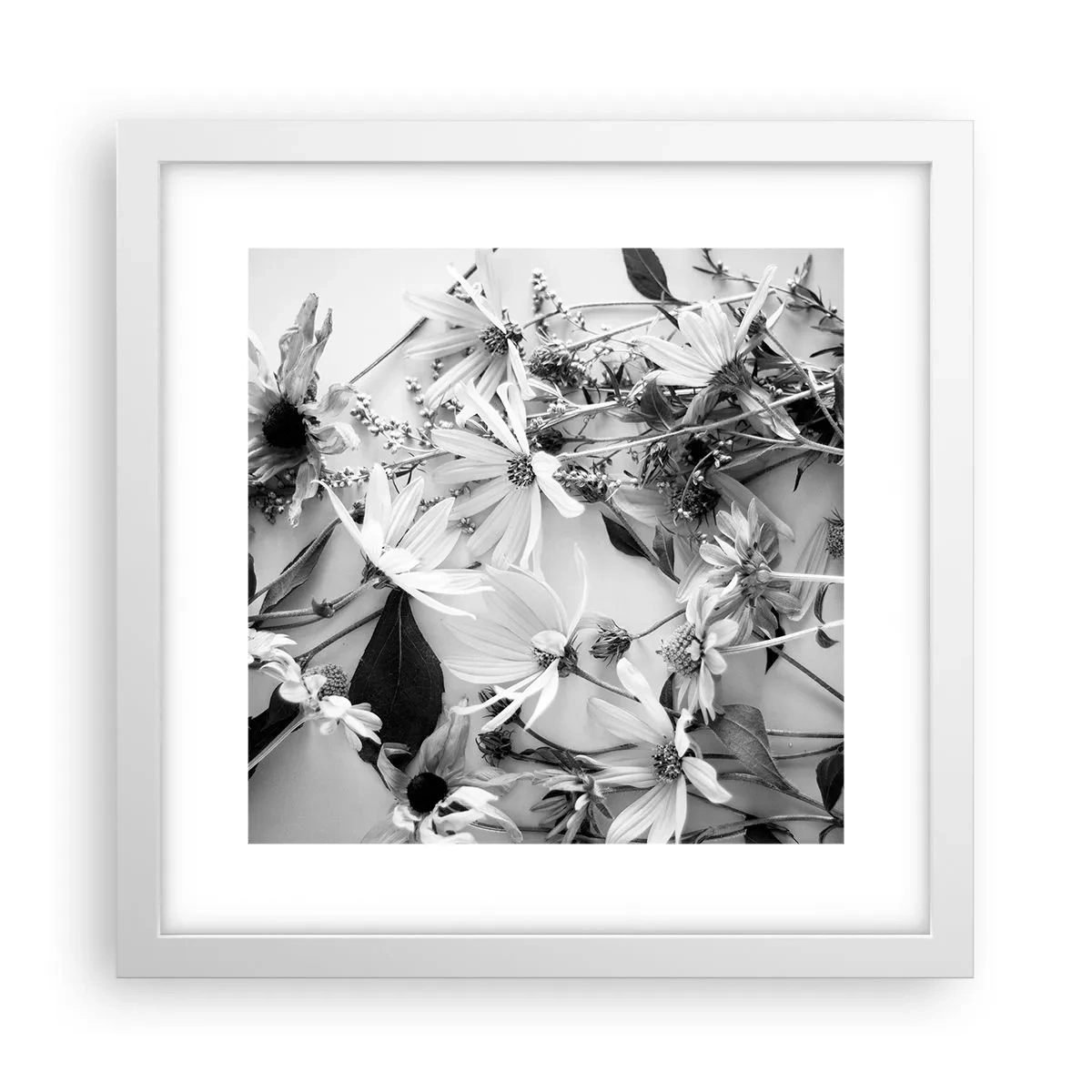 Affiche dans un cadre blanc - Poster - Non-un bouquet de fleurs - 30x30 cm