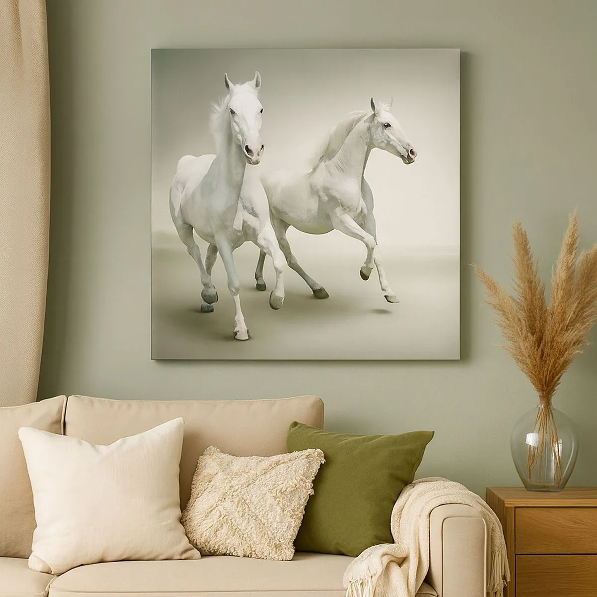 Impression sur toile - Image sur toile - White power! - 30x30 cm