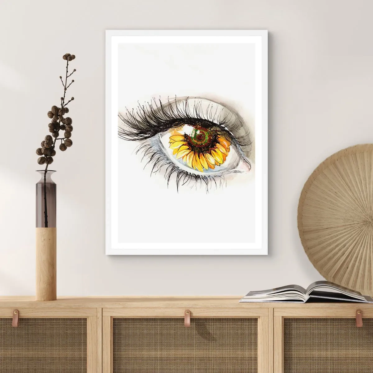 Affiche dans un cadre blanc - Poster - Un look aussi chaud que l'été - 50x70 cm