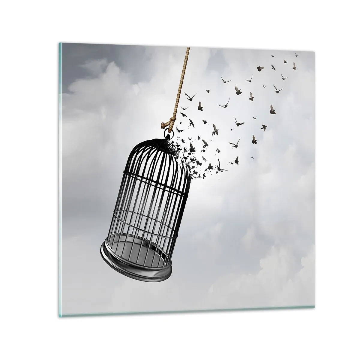 Impression sur verre - Image sur verre - Foie...Espoir...Liberté! - 60x60 cm