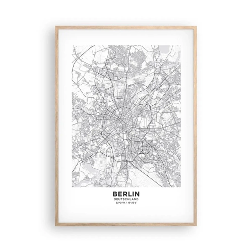 Affiche dans un chêne clair - Poster - Fleur de Berlin - 70x100 cm