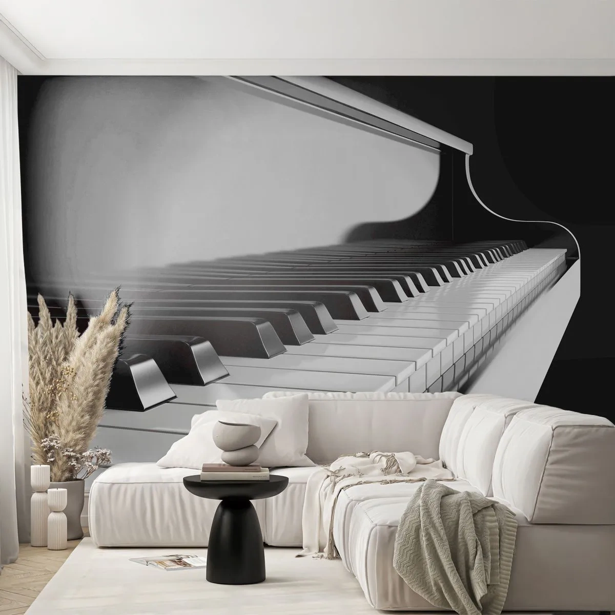 Papier Peint Autocollant Deluxe Sticker - Harmonie des formes et des couleurs - Piano, Piano, Musique - 250x175 cm