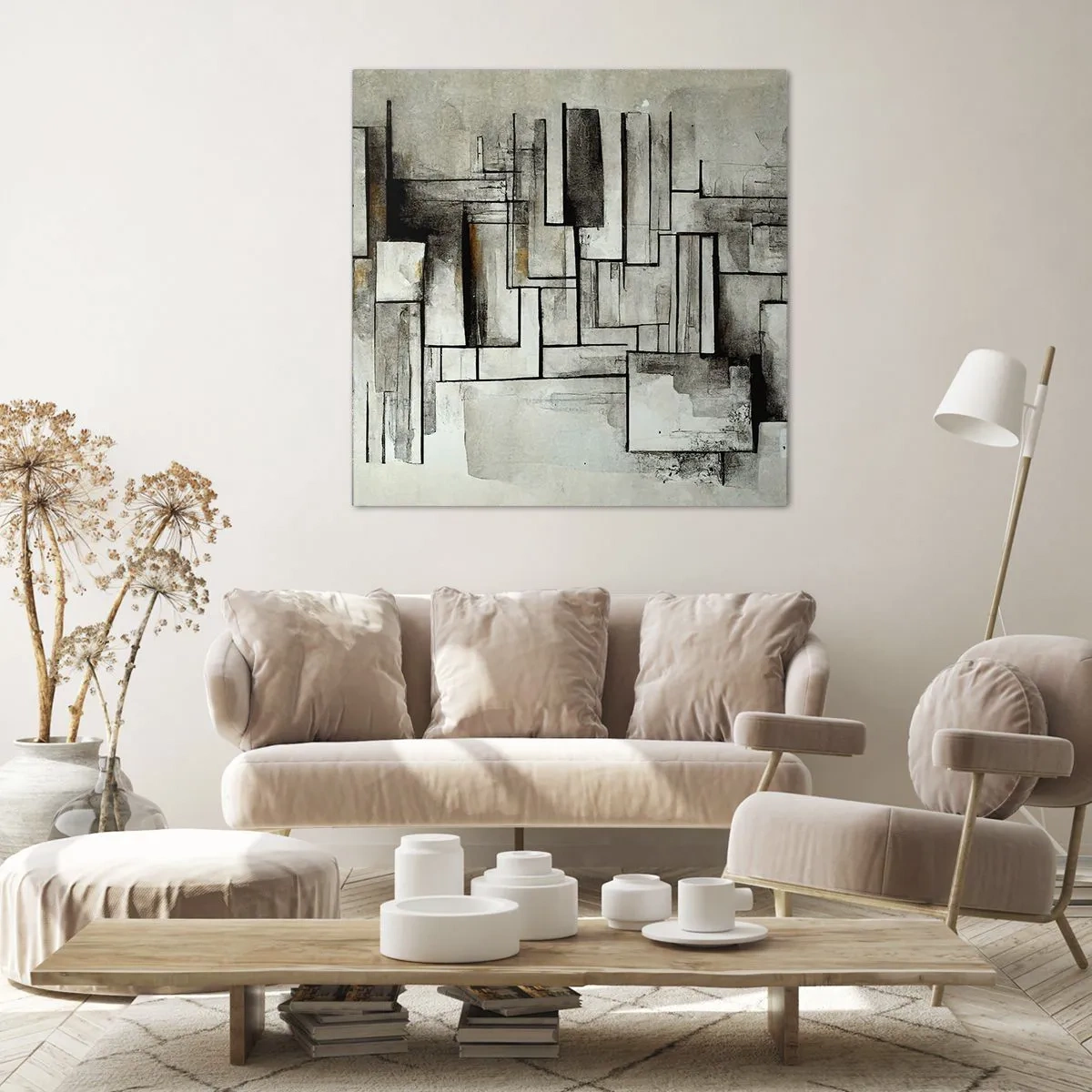 Impression sur toile - Image sur toile - Le pouvoir de la simplicité - 40x40 cm