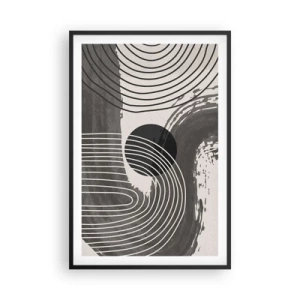 Affiche dans un cadre noir - Poster - L'ovale gagne - 61x91 cm