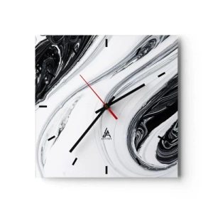 Horloge murale - Pendule murale - Une combinaison d'opposés - 40x40 cm