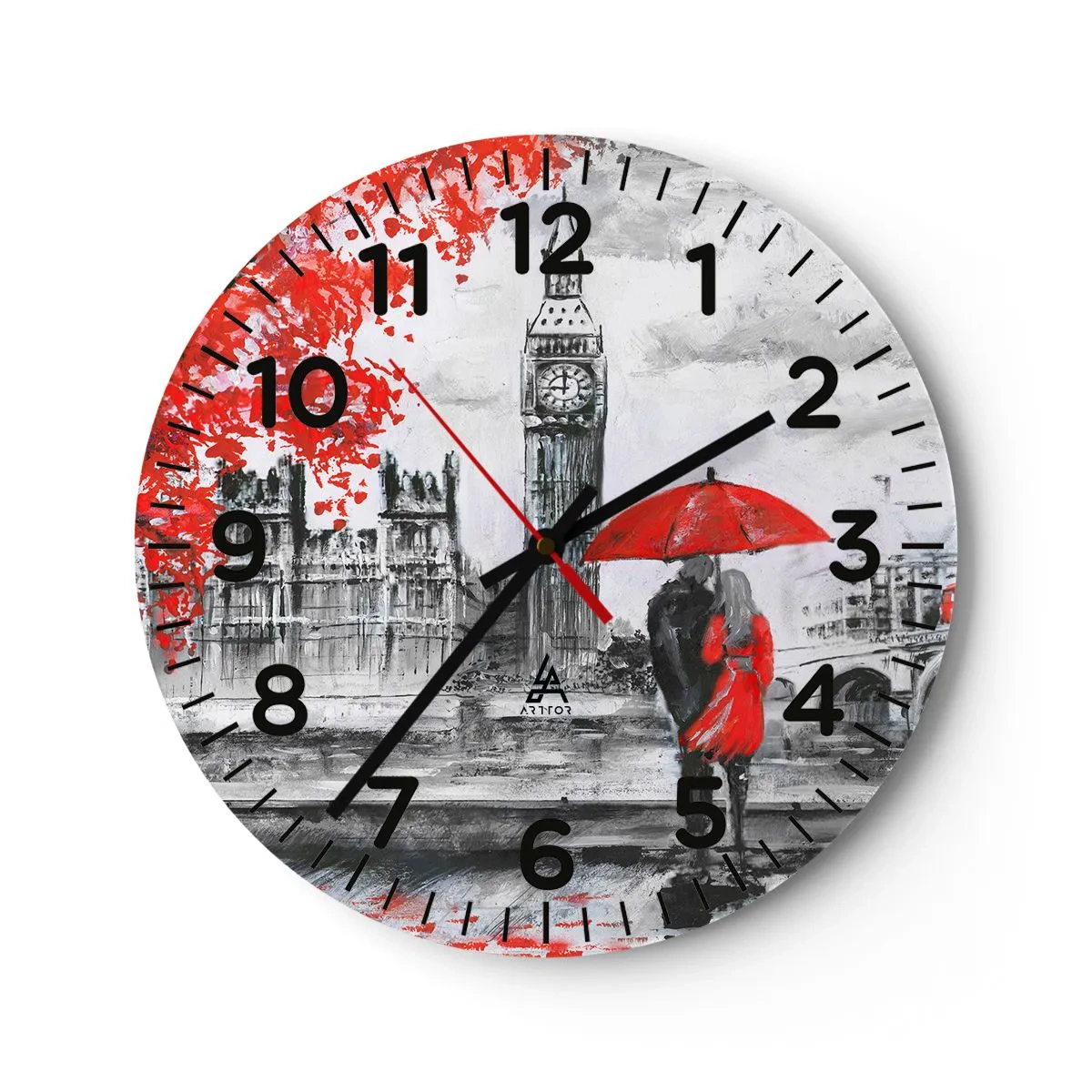 Horloge murale - Pendule murale - Amoureux de Londres - 40x40 cm