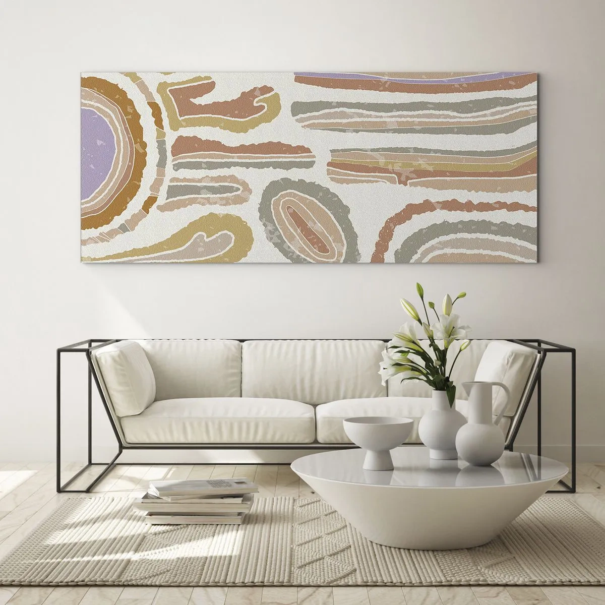 Impression sur verre - Image sur verre - Coupes transversales colorées - 100x40 cm