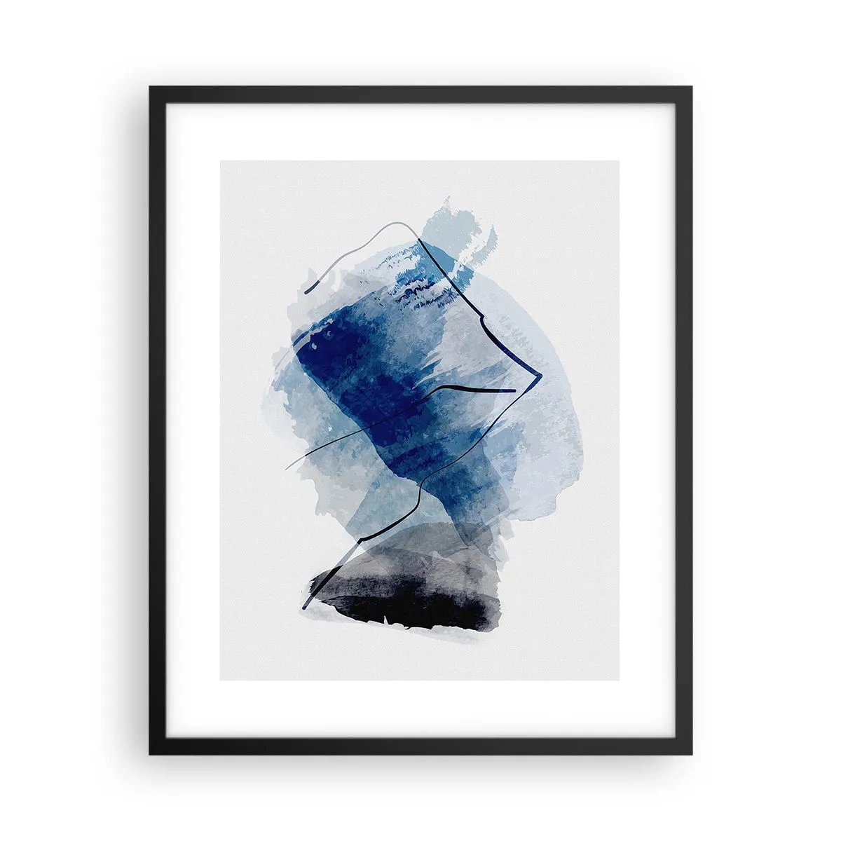 Affiche dans un cadre noir - Poster - Montagne de glace - 40x50 cm