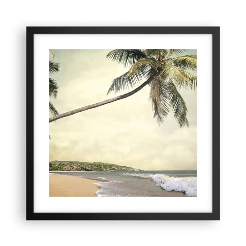 Affiche dans un cadre noir - Poster - Rêve tropical - 40x40 cm