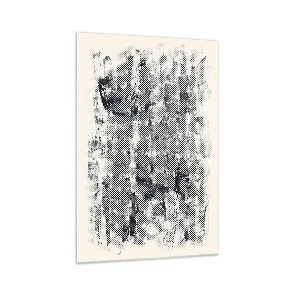 Impression sur verre - Image sur verre - Composition brumeuse abstraite dans des tons de gris - 70x100cm - Composition brumeuse - Décoration murale moderne pour le salon et la chambre ARTTOR