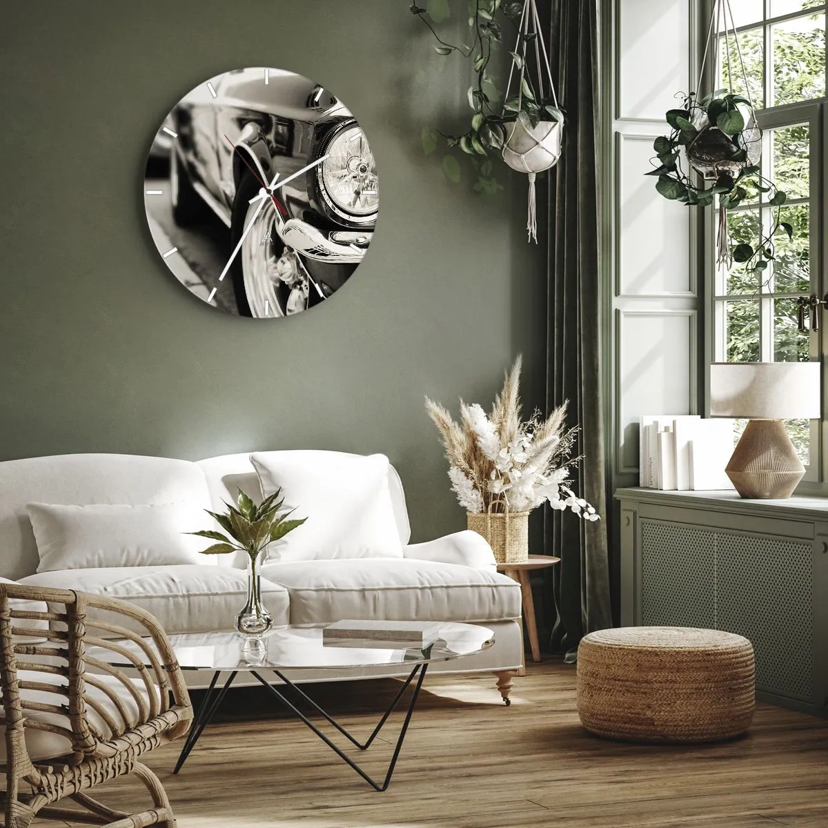 Horloge murale - Pendule murale - Brillance permanente - 30x30 cm