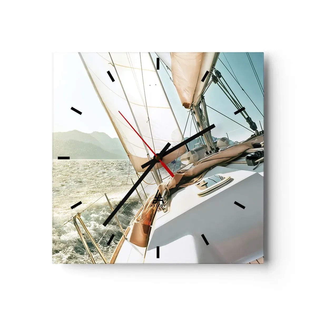 Horloge murale - Pendule murale - Toutes voiles dehors - 40x40 cm