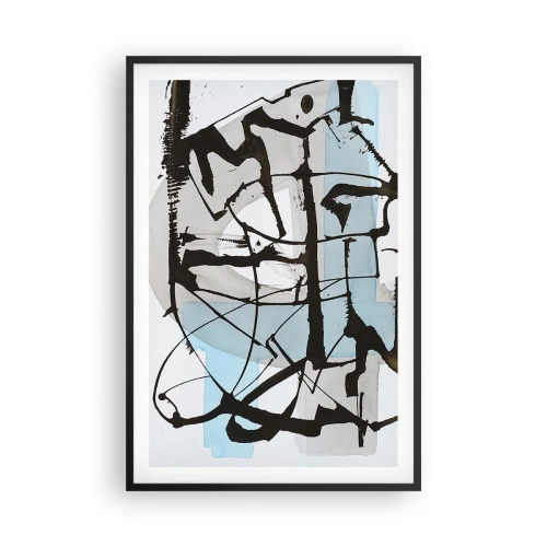 Affiche dans un cadre noir - Poster - Bleu malgré tout - 61x91 cm