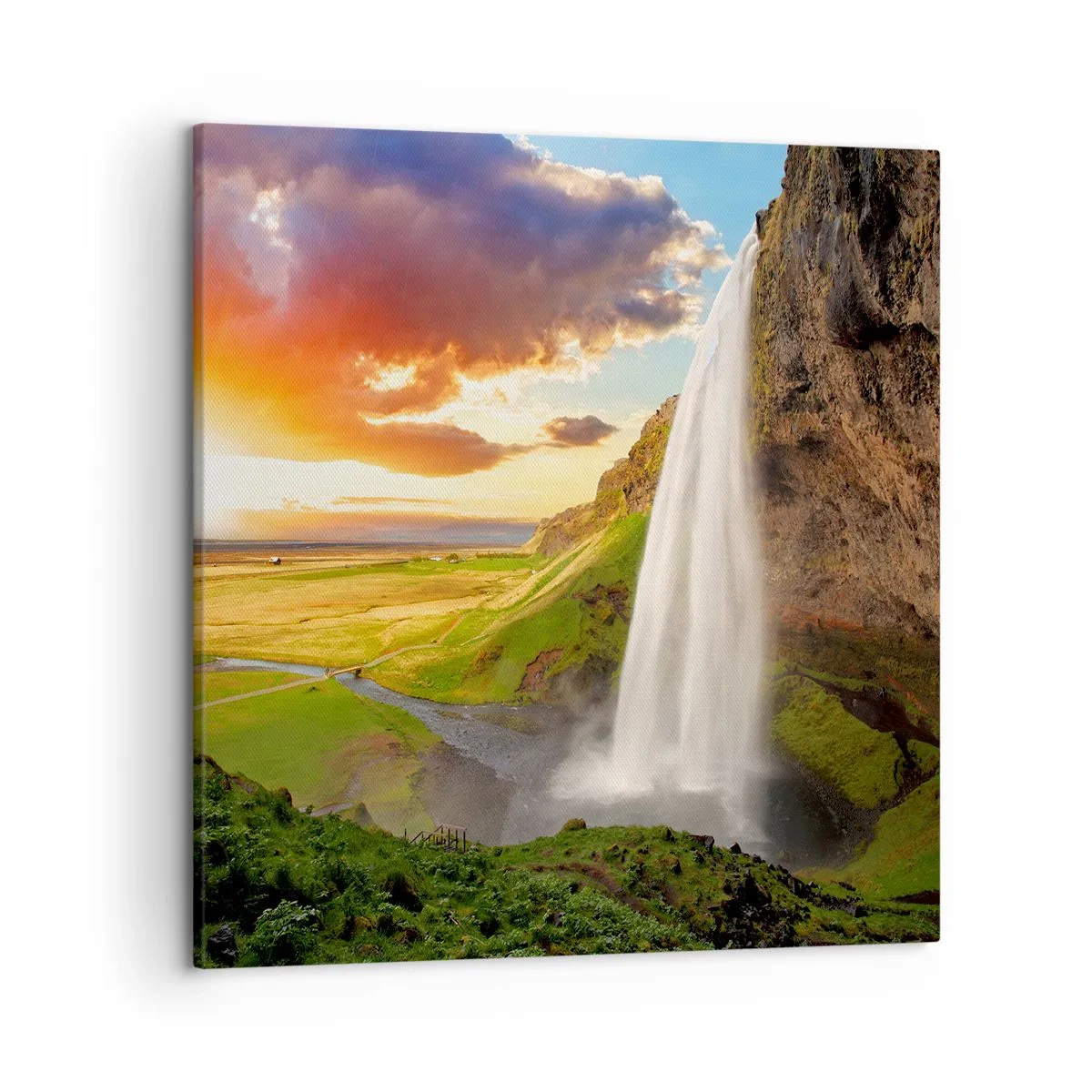 Impression sur toile - Image sur toile - La plénitude de l'été islandais - 50x50 cm