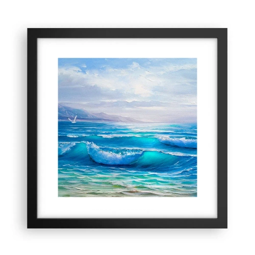 Affiche dans un cadre noir - Poster - Il apporte un soulagement - 30x30 cm