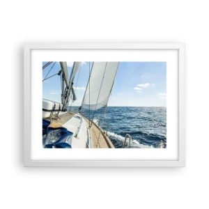 Affiche dans un cadre blanc - Poster - Ohé, l'aventure - 40x30 cm