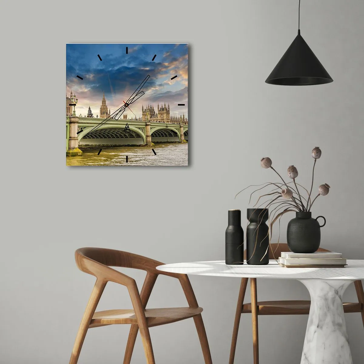 Horloge murale - Pendule murale - Le temps s'est arrêté dans l'Empire - 30x30 cm