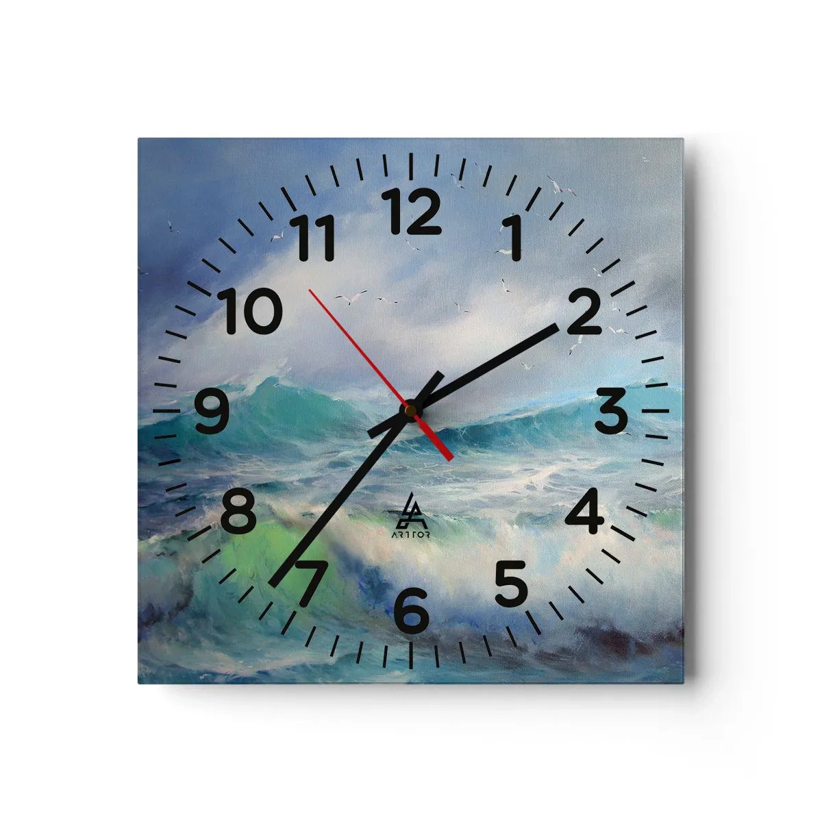 Horloge murale - Pendule murale - "Le tourbillon hurlait de triomphe..." - 40x40 cm