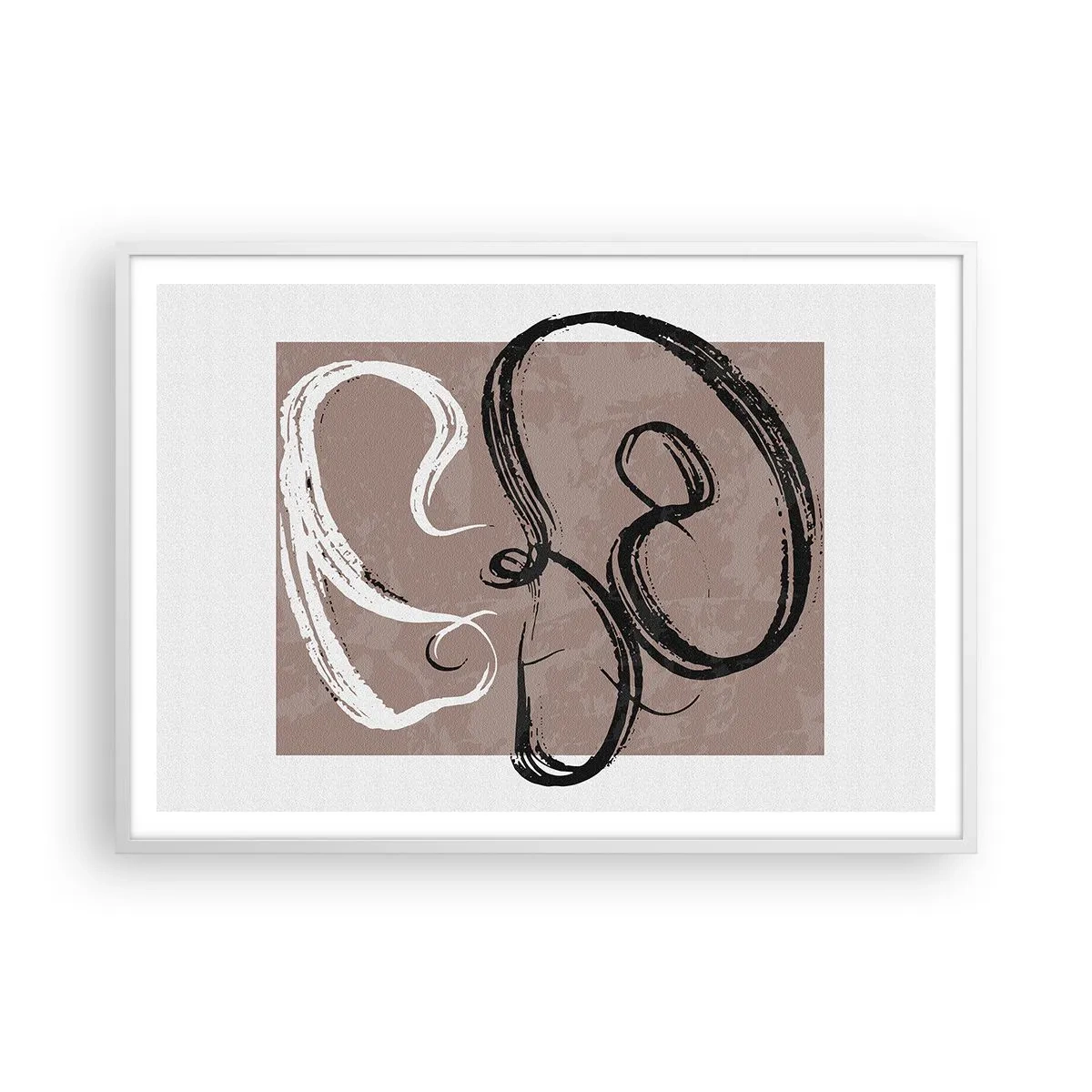 Affiche dans un cadre blanc - Poster - Composition – la recherche de la plénitude - 100x70 cm