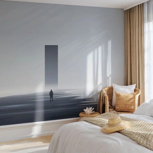 Papier Peint Photo Premium Sand - Opportunité ou menace ? - Minimalisme, Moderne, Solitude - 300x210 cm