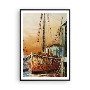 Affiche dans un cadre noir - Poster - Retour tranquille - 70x100 cm