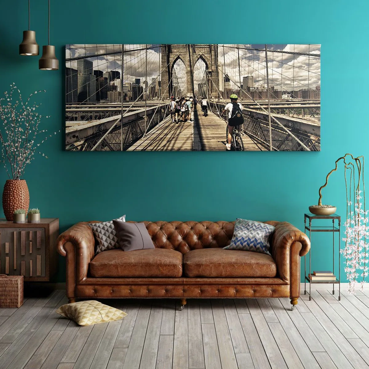 Impression sur toile - Image sur toile - Directement en plein coeur de la ville - 90x30 cm