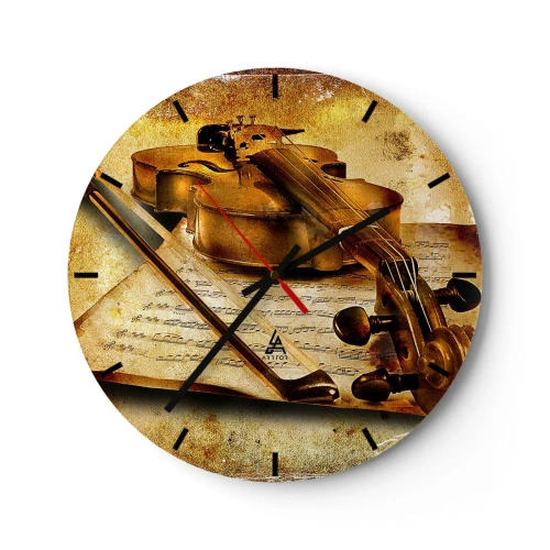 Horloge murale - Pendule murale - Besoin immédiat d'un virtuose - 40x40 cm