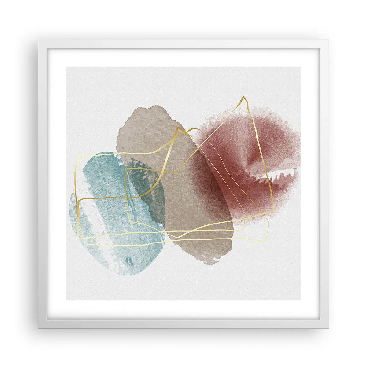 Affiche dans un cadre blanc - Poster - Coraux de l'espace - 50x50 cm