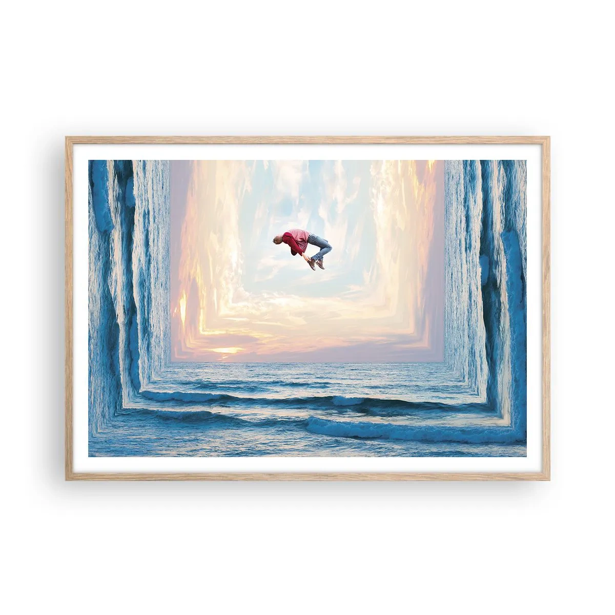 Affiche dans un chêne clair - Poster - Vers une autre dimension - 100x70 cm