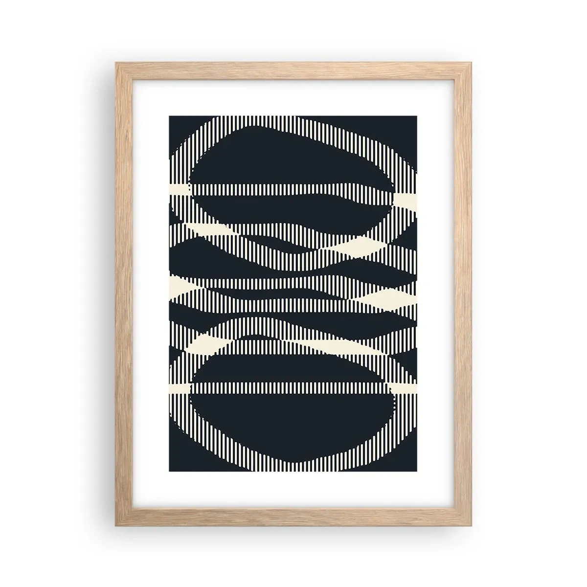 Affiche dans un chêne clair - Poster - Une tentative de briser l'obscurité - 30x40 cm