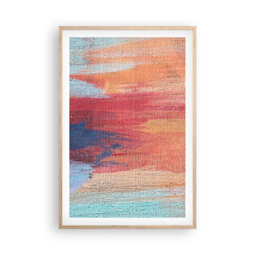 Affiche dans un chêne clair - Poster - Ecoulement de l'arc-en ciel - 61x91 cm
