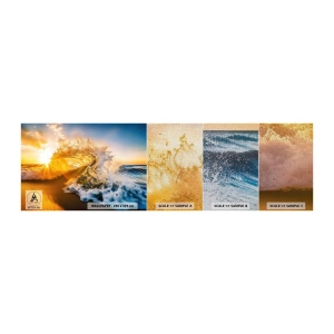 Échantillon de Papier Peint Premium Canvas - S'amuser dans le sable - Vague, Mer, Eau - 100x30 cm