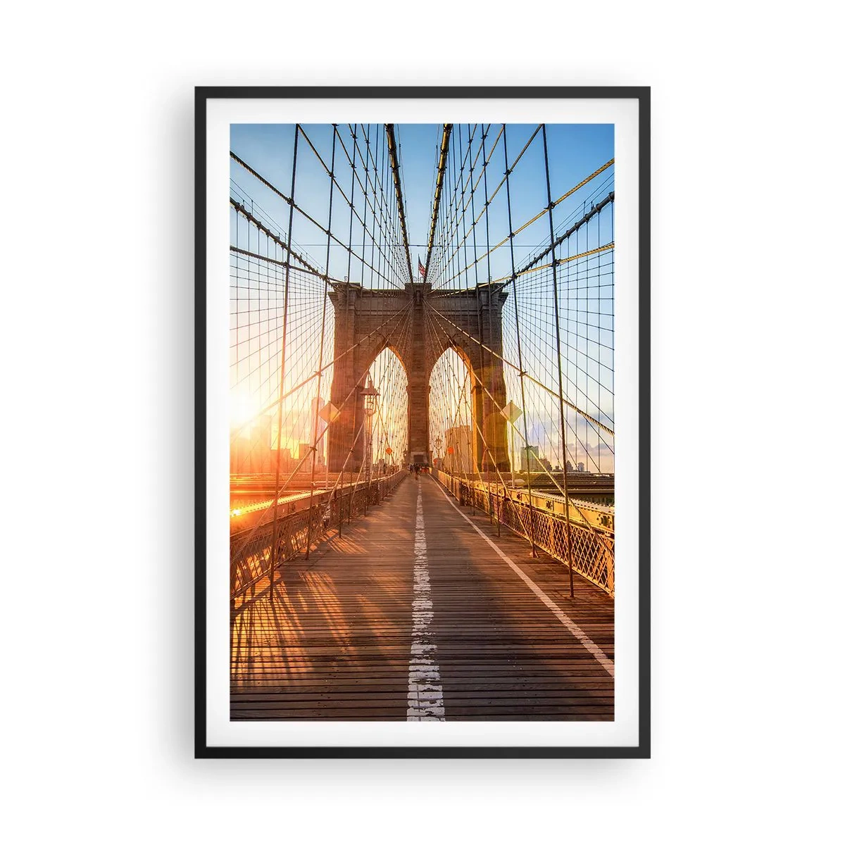 Affiche dans un cadre noir - Poster - Sur le pont d'or - 61x91 cm