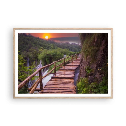 Affiche dans un chêne clair - Poster - La beauté au-delà de la croyance - 100x70 cm