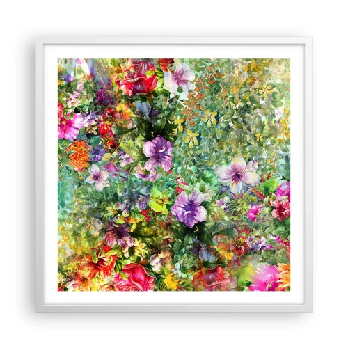 Affiche dans un cadre blanc - Poster - En fleurs pour la perdition - 60x60 cm