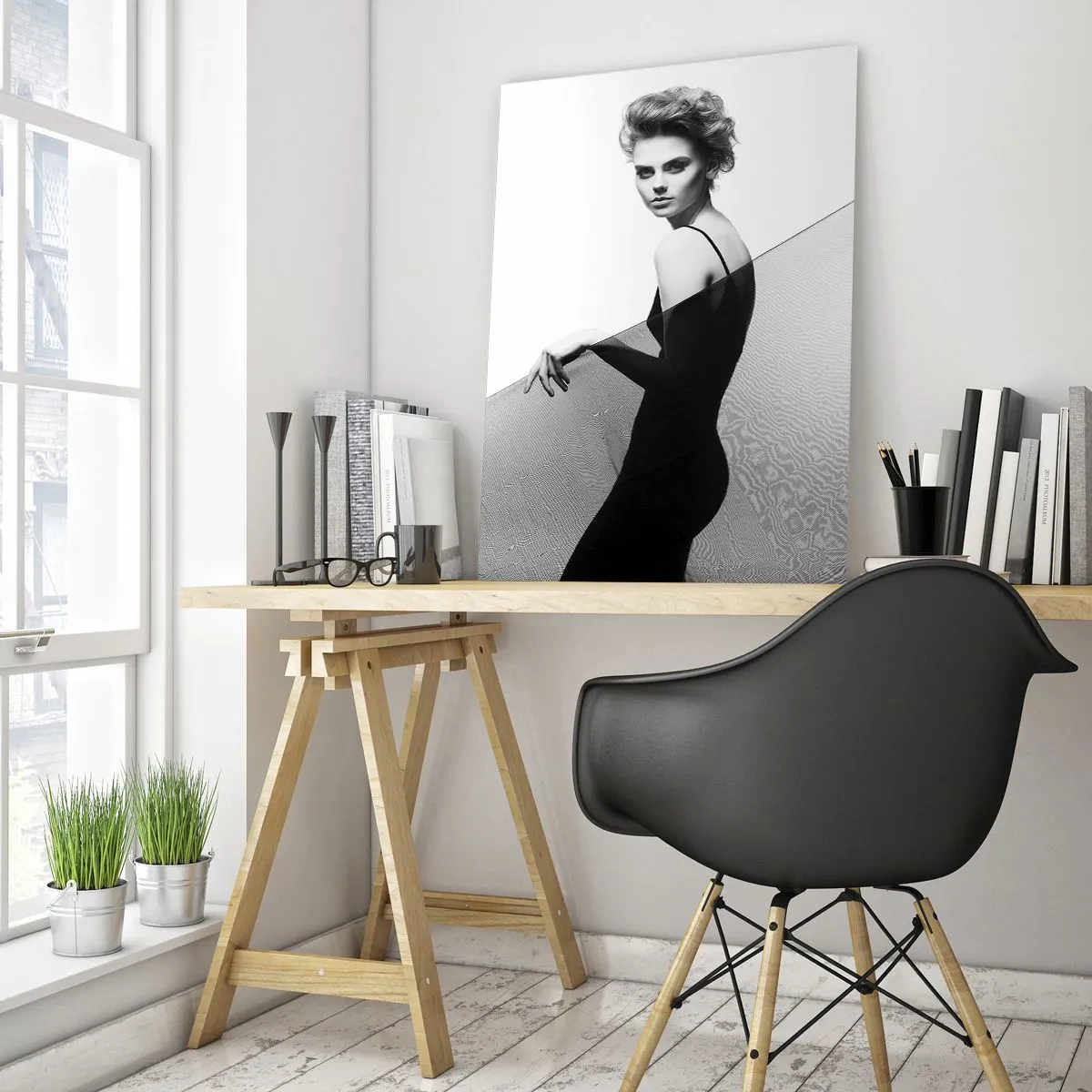 Impression sur verre - Image sur verre - Regard magnétique - 70x100 cm