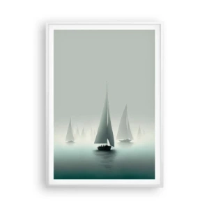 Affiche dans un cadre blanc - Poster - Fait de brouillard - 70x100 cm