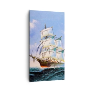 Impression sur toile - Image sur toile - Fièrement avec le vent - 55x100 cm