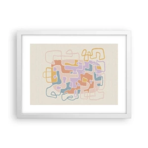 Affiche dans un cadre blanc - Poster - Labyrinthe – une aventure joyeuse - 40x30 cm