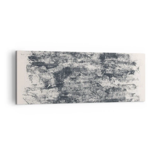 Impression sur toile - Image sur toile - Composition brumeuse abstraite dans des tons de gris - 140x50cm - Composition brumeuse - Décoration murale moderne pour le salon et la chambre ARTTOR