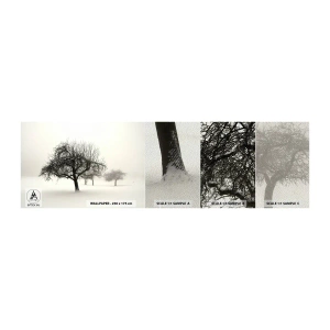 Échantillon de Papier Peint Premium Sand - Un rêve hivernal - Graphique, Arbre, Nature - 100x30 cm