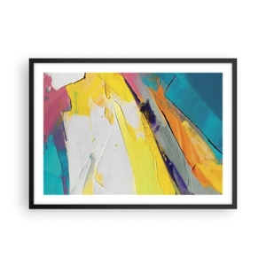 Affiche dans un cadre noir - Poster - Une composition abstraite aux couleurs intenses - 70x50cm - Anatomie du monde - Décoration murale moderne pour le salon et la chambre ARTTOR