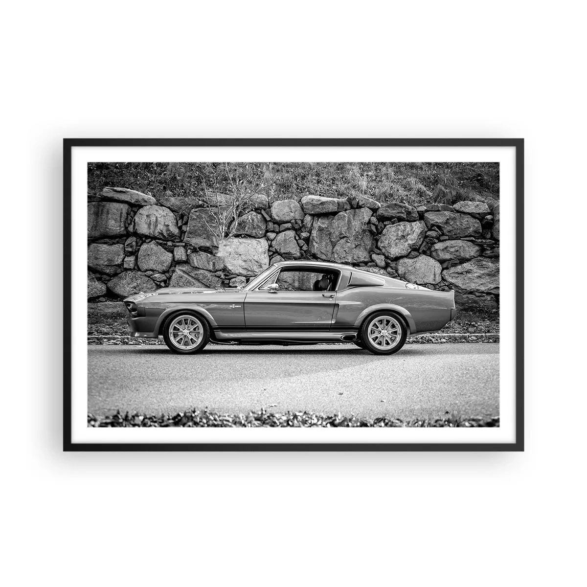 Affiche dans un cadre noir - Poster - Légende des années 60 - 91x61 cm