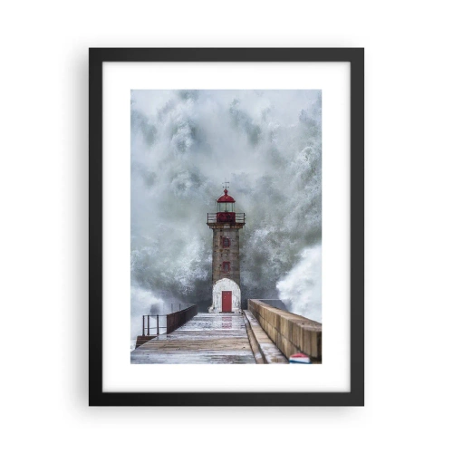 Affiche dans un cadre noir - Poster - Le rugissement des eaux, le bruit soufflera - 30x40 cm